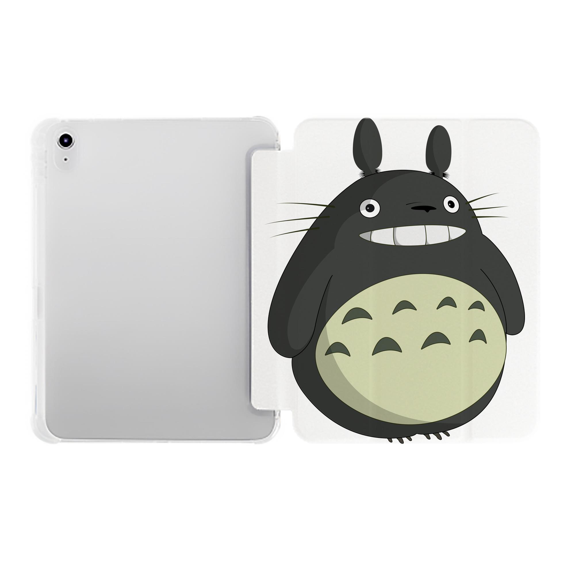 （画像用） となりのトトロ 草壁メイ 草壁サツキ My Neighbor Totoro Satsuki Kusakabe Mei Kusakabe IPad ケース ペン収納付き 三つ折りスタンド PUレザー×シリコン 対応機種9.5/10.5/10.9インチ